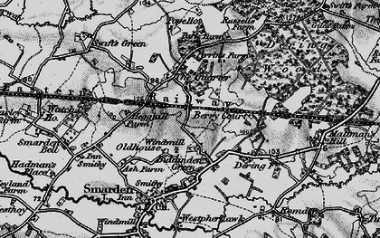 Old map of Biddenden Green in 1895