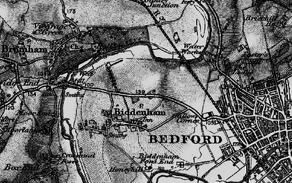 Old map of Biddenham in 1896