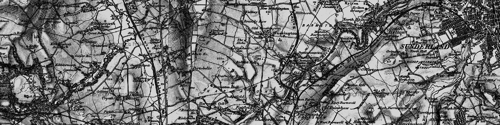Old map of Biddick in 1898