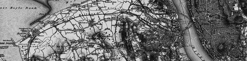 Old map of Bidston Hill in 1896