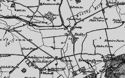 Old map of Bielby in 1898