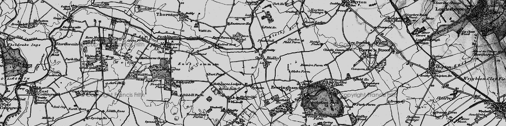 Old map of Bielby in 1898