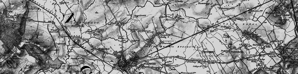 Old map of Bierton in 1896