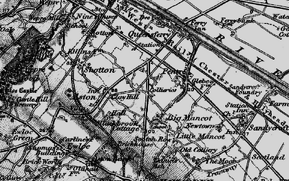 Old map of Big Mancot in 1896