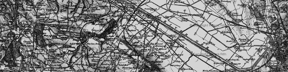 Old map of Big Mancot in 1896