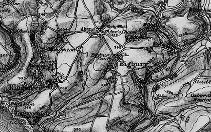 Old map of Bigbury Court in 1897
