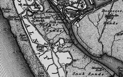Old map of Biggar in 1897
