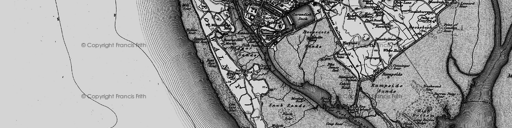 Old map of Biggar Sands in 1897