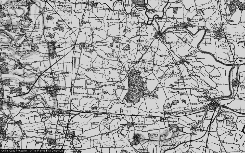 Old Map of Historic Map covering Bishop Wood in 1898