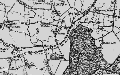 Old map of Bishop Wood in 1898