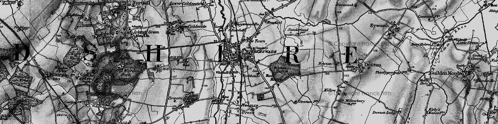 Old map of Biggleswade in 1896