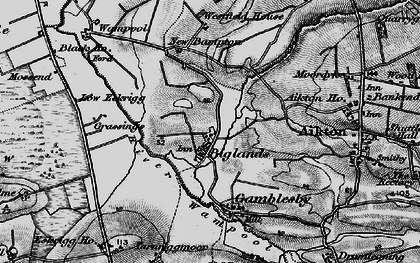 Old map of Biglands in 1897