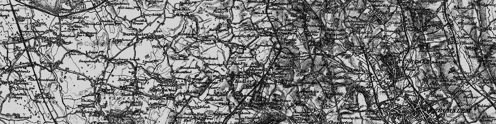 Old map of Bignall End in 1897