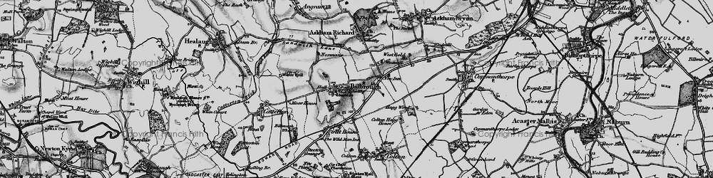 Old map of Bilbrough in 1898