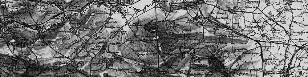 Old map of Brusselton Wood in 1897