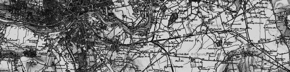 Old map of Bill Quay in 1898