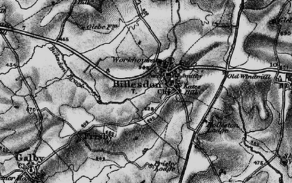 Old map of Billesdon in 1899