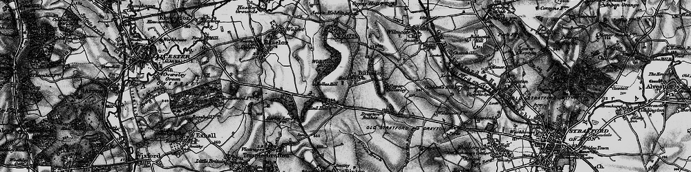 Old map of Upper Billesley in 1898