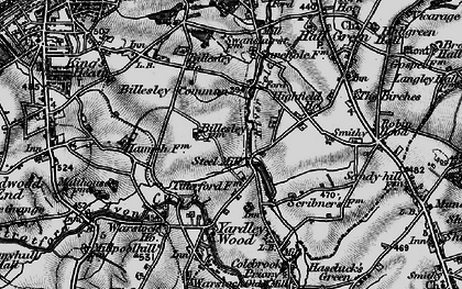 Old map of Billesley in 1899