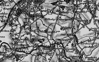 Old map of Billesley Common in 1899