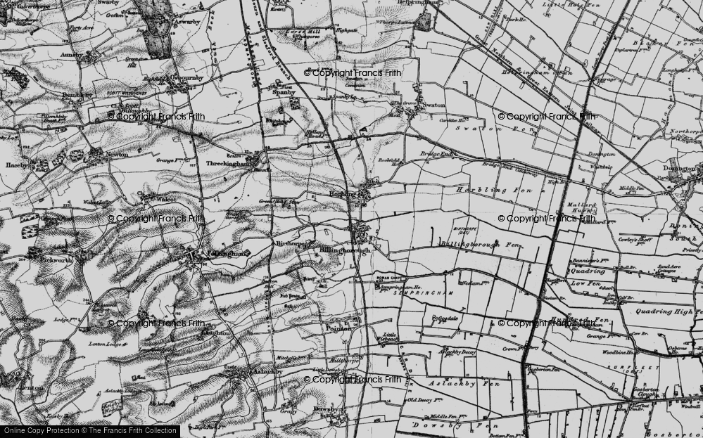 Old Map of Billingborough, 1898 in 1898