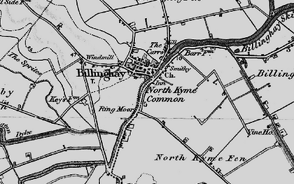 Old map of Billinghay in 1899