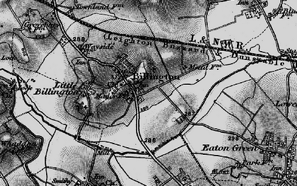 Old map of Billington in 1896