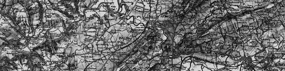 Old map of Miles Hill in 1898