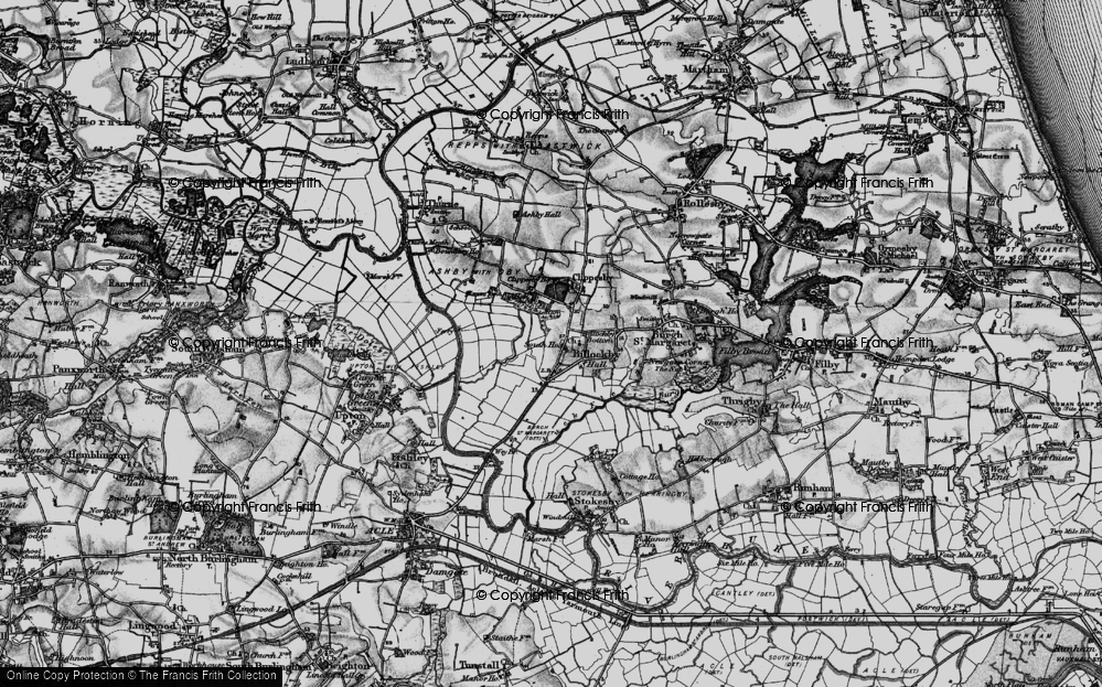 Old Map of Billockby, 1898 in 1898