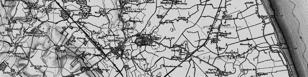 Old map of Bilsby in 1899