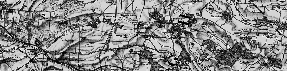 Old map of Bilsthorpe Moor in 1899