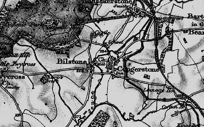 Old map of Bilstone in 1899