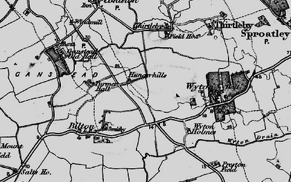 Old map of Bilton in 1895