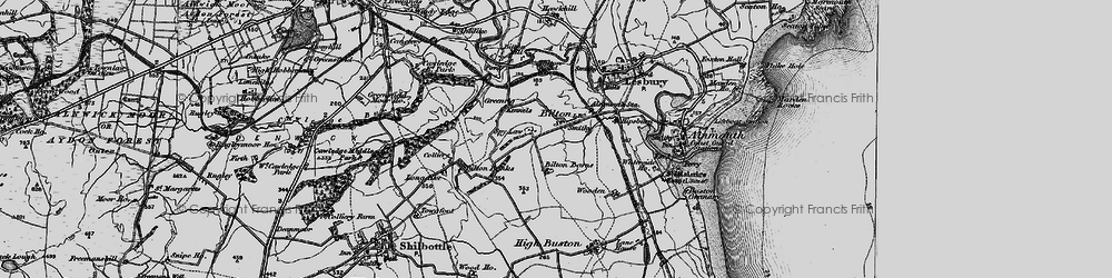 Old map of Bilton in 1897