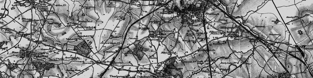 Old map of Bilton in 1898