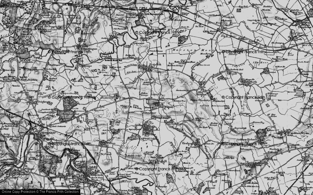Old Map of Historic Map covering Bilton Grange in 1898