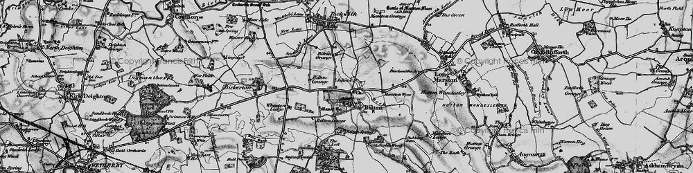 Old map of Bilton Grange in 1898