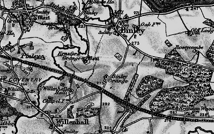 Old map of Binley in 1899