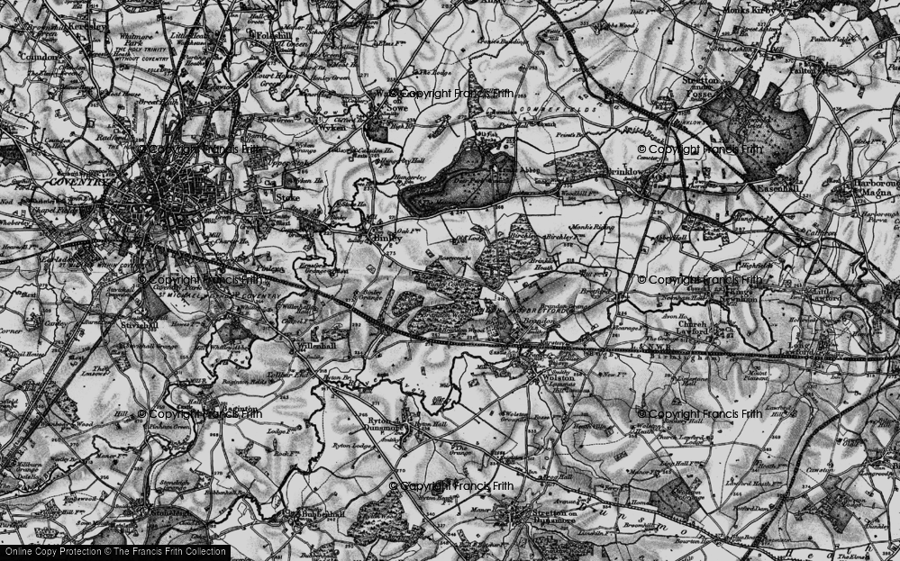 Old Map of Binley Woods, 1899 in 1899