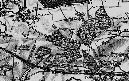 Old map of Binley Woods in 1899