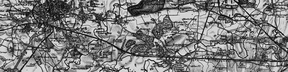 Old map of Brandon Wood in 1899