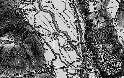 Old map of Binsey in 1895