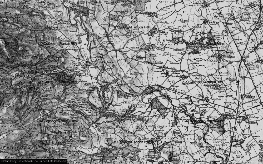 Old Map of Historic Map covering Black Robin Beck in 1897