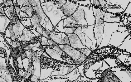 Old map of Black Robin Beck in 1897