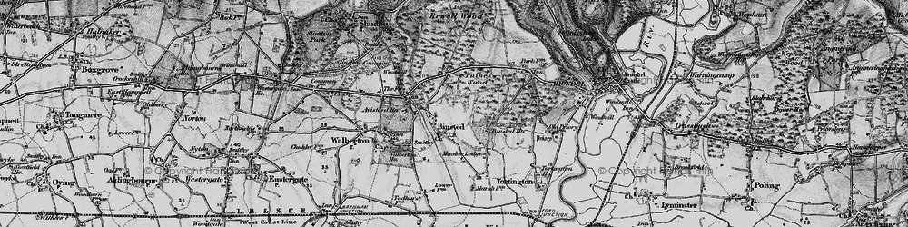 Old map of Binsted in 1895