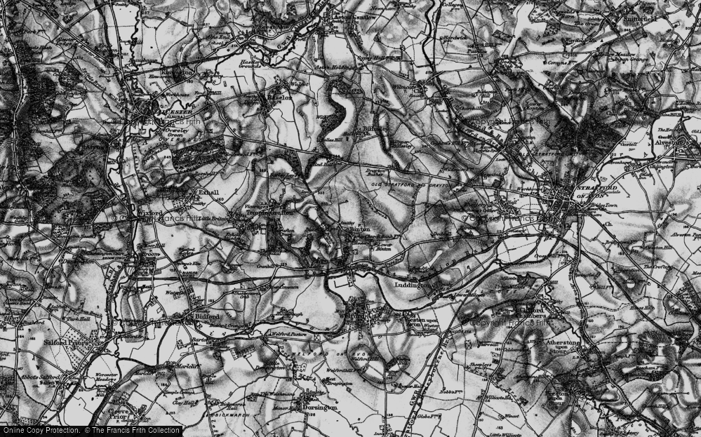 Old Map of Binton, 1898 in 1898