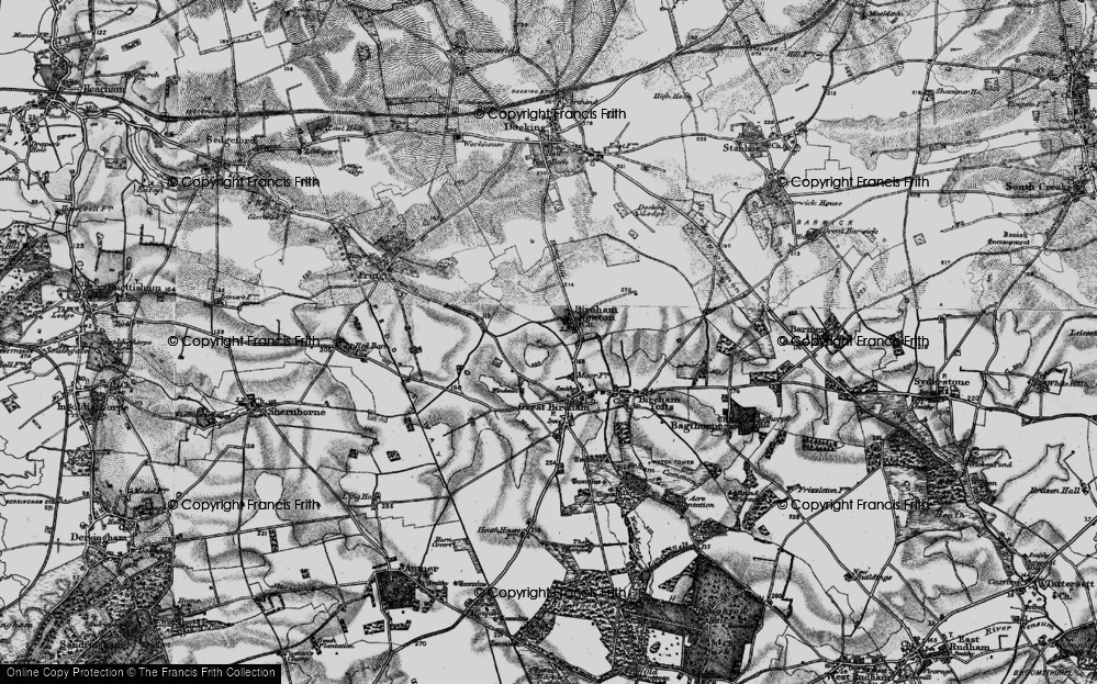 Old Map of Bircham Newton, 1898 in 1898