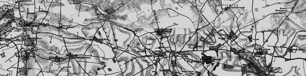 Old map of Bircham Newton in 1898