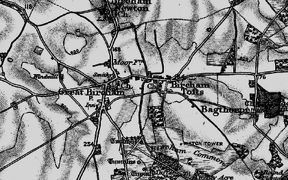 Old map of Bircham Tofts in 1898