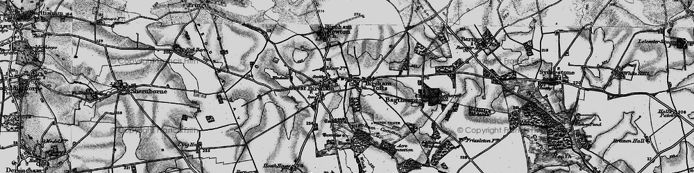 Old map of Bircham Tofts in 1898
